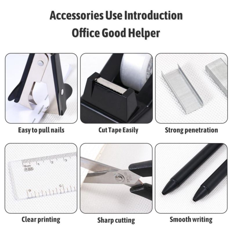 Set organizador de escritorio CADDY Gawsey 360° giratorio negro