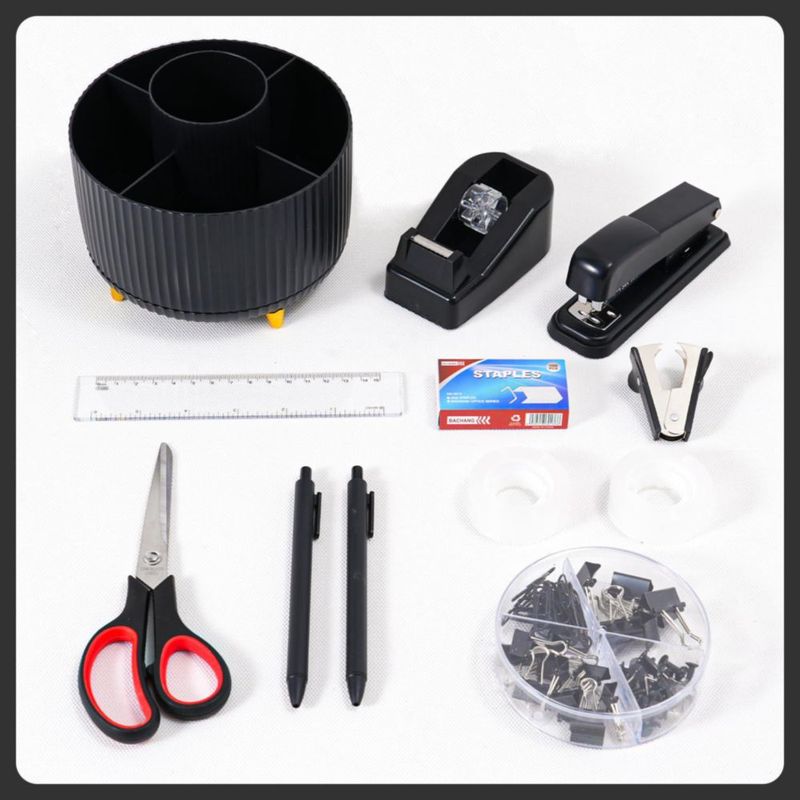 Set organizador de escritorio CADDY Gawsey 360° giratorio negro