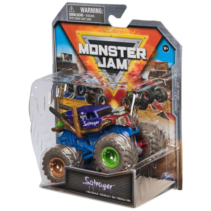 Vehículo de juguete SPIN Salvager Monster Jam a escala 1:64
