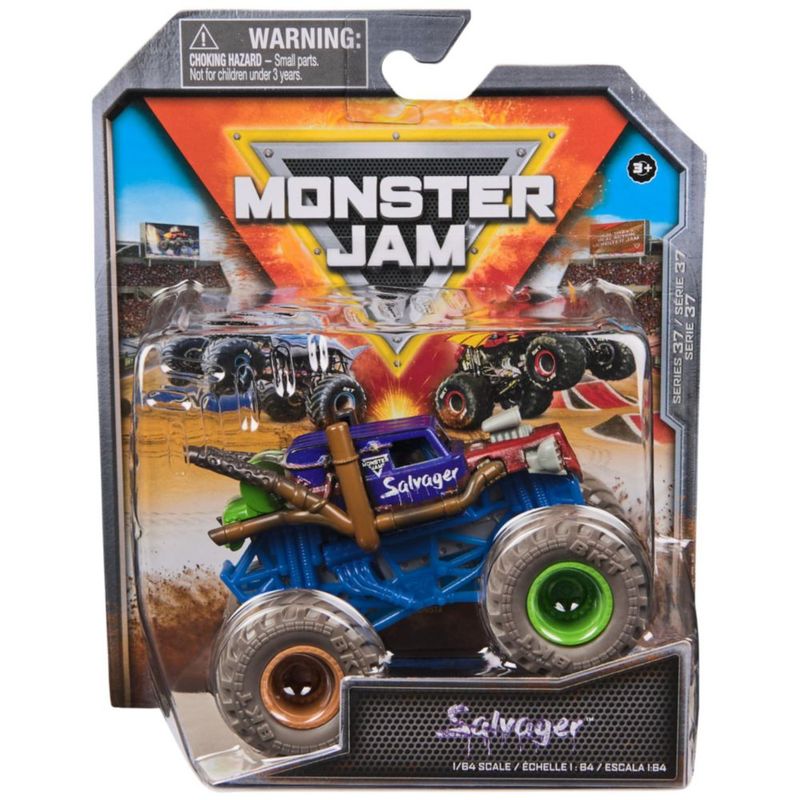 Vehículo de juguete SPIN Salvager Monster Jam a escala 1:64