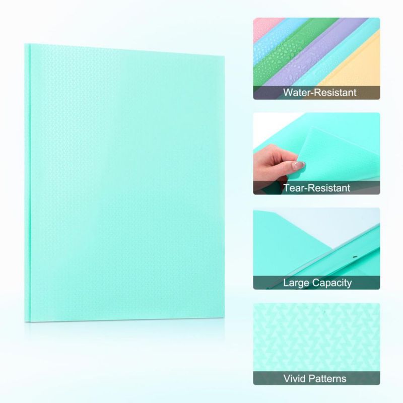 Carpeta de archivo ViVin pack de 6 verde claro con 3 ganchos