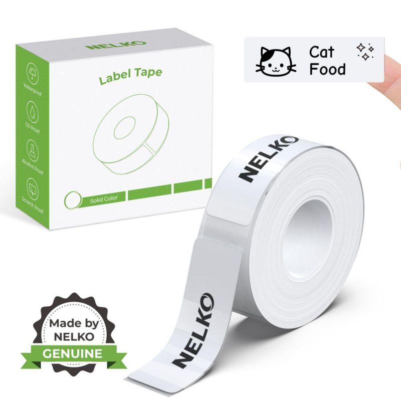 Cinta de Etiquetas Nelko 14x75 mm Blanca