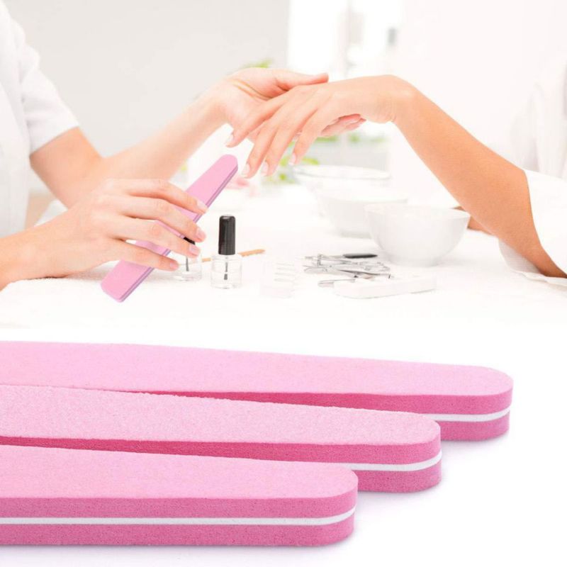 Pulidores de uñas LoveBB 20 piezas 100/180 granos rosa