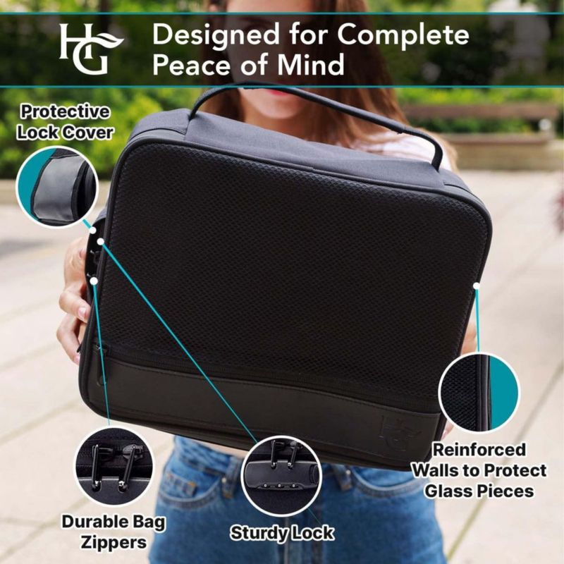 Bolsa a prueba de olores Herb Guard 5 oz con cremallera YKK negra