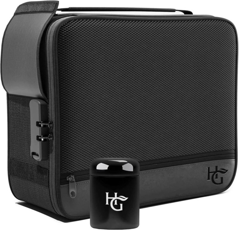 Bolsa a prueba de olores Herb Guard 5 oz con cremallera YKK negra