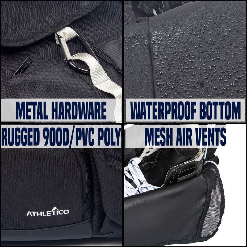 Mochila de Hockey Athletico Grande Negra para Patines