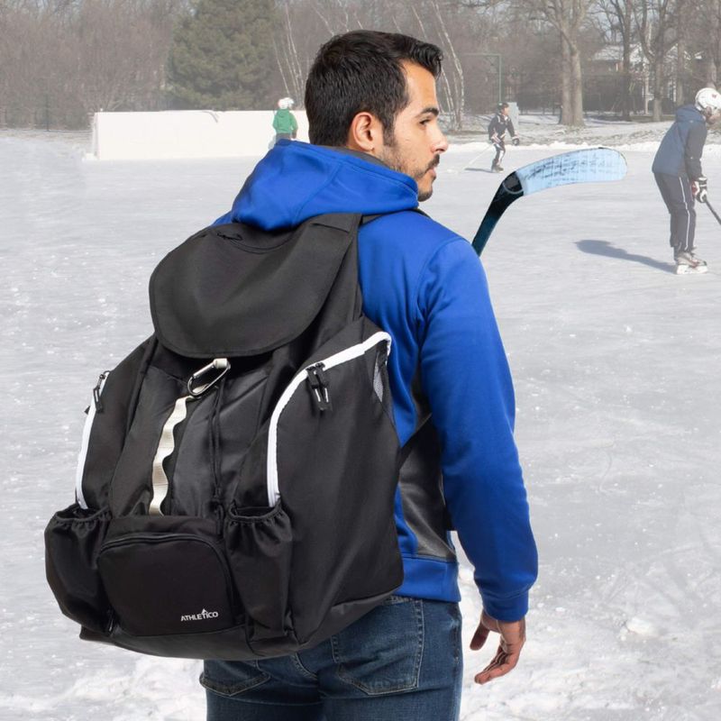 Mochila de Hockey Athletico Grande Negra para Patines