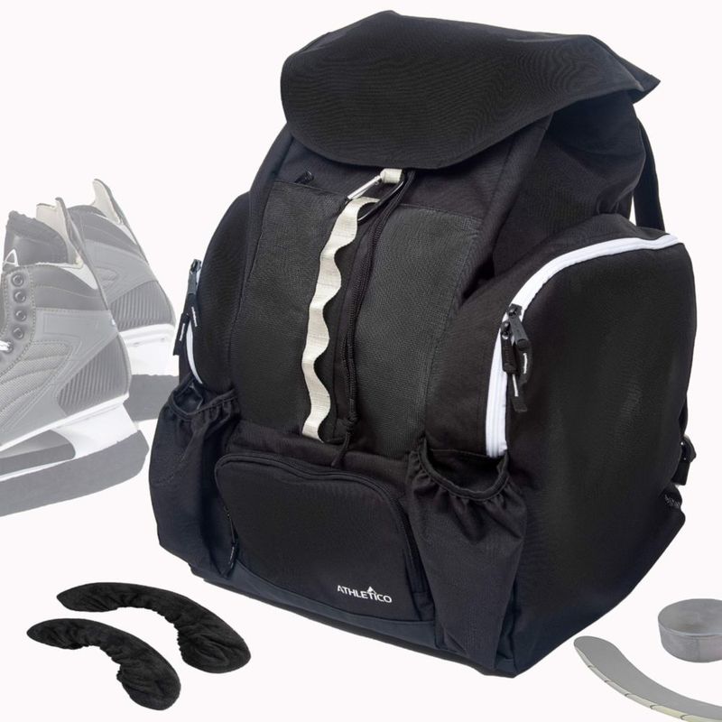 Mochila de Hockey Athletico Grande Negra para Patines