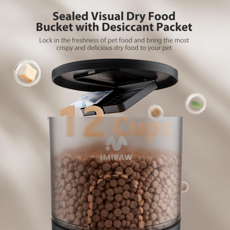 Alimentador para Gatos IMIPAW WiFi Inteligente 1-10 comidas al día