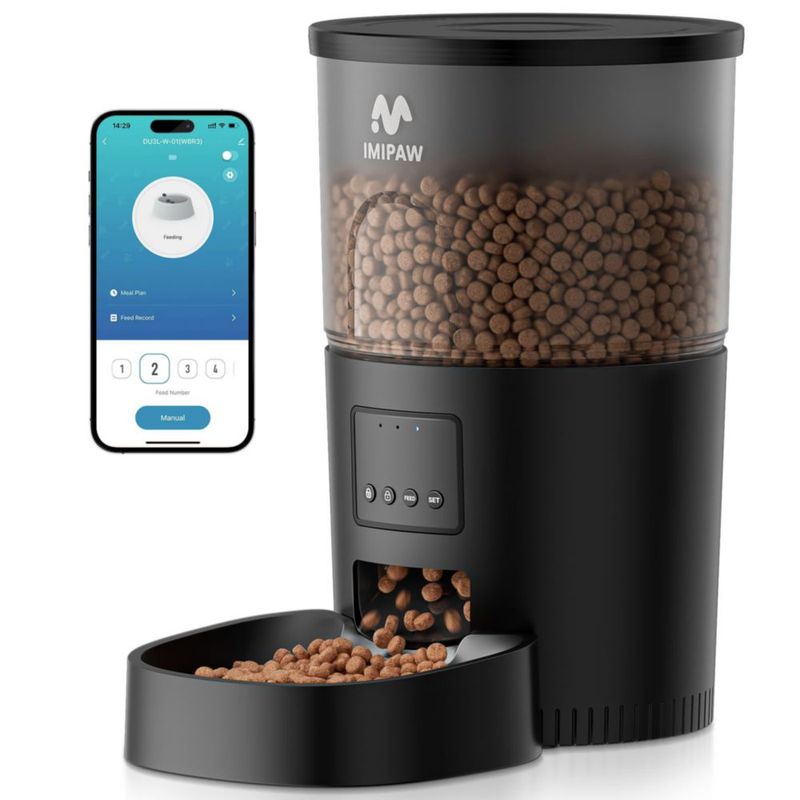 Alimentador para Gatos IMIPAW WiFi Inteligente 1-10 comidas al día