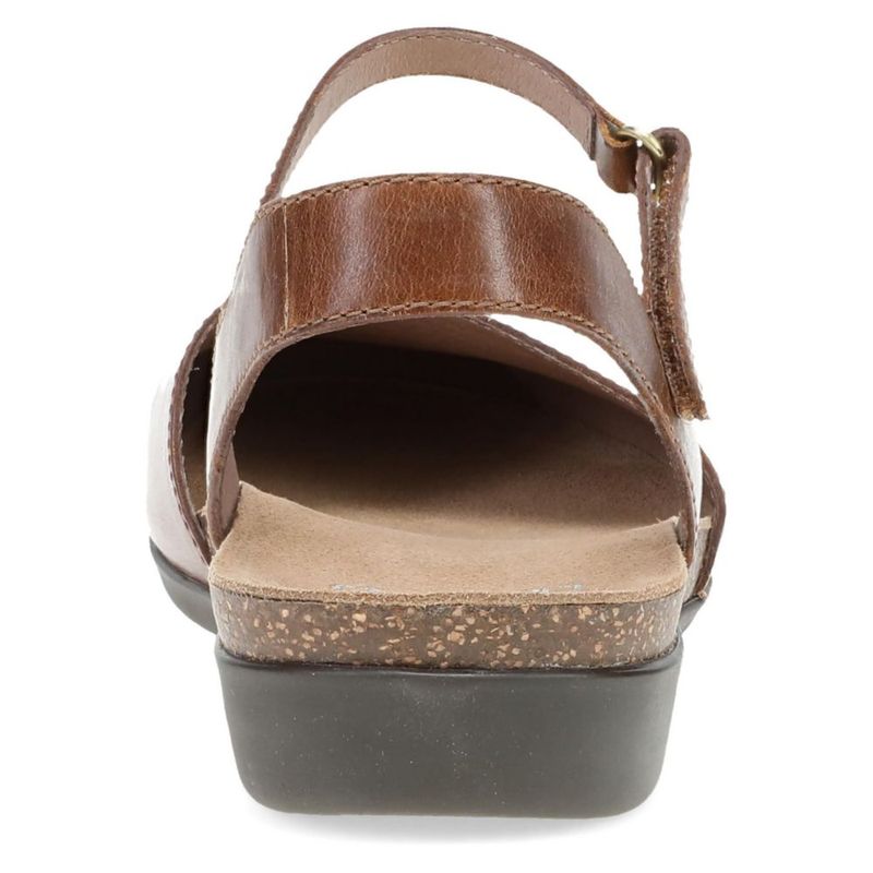 Sandalia Dansko Rowan color marrón ceroso talla 8.5‑9 EE. UU. con espuma de memoria