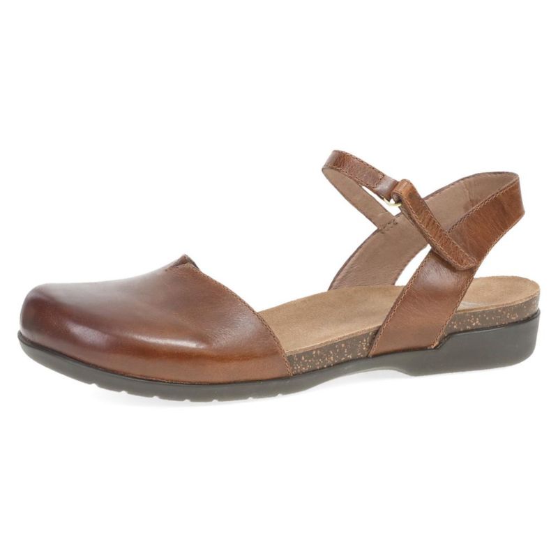 Sandalia Dansko Rowan color marrón ceroso talla 8.5‑9 EE. UU. con espuma de memoria