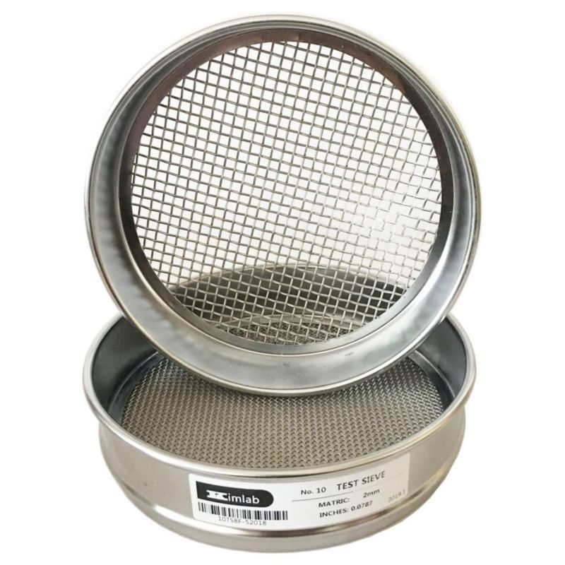 Tamiz de Prueba KimLab 20 cm #18 Malla 1 mm Acero Cromado