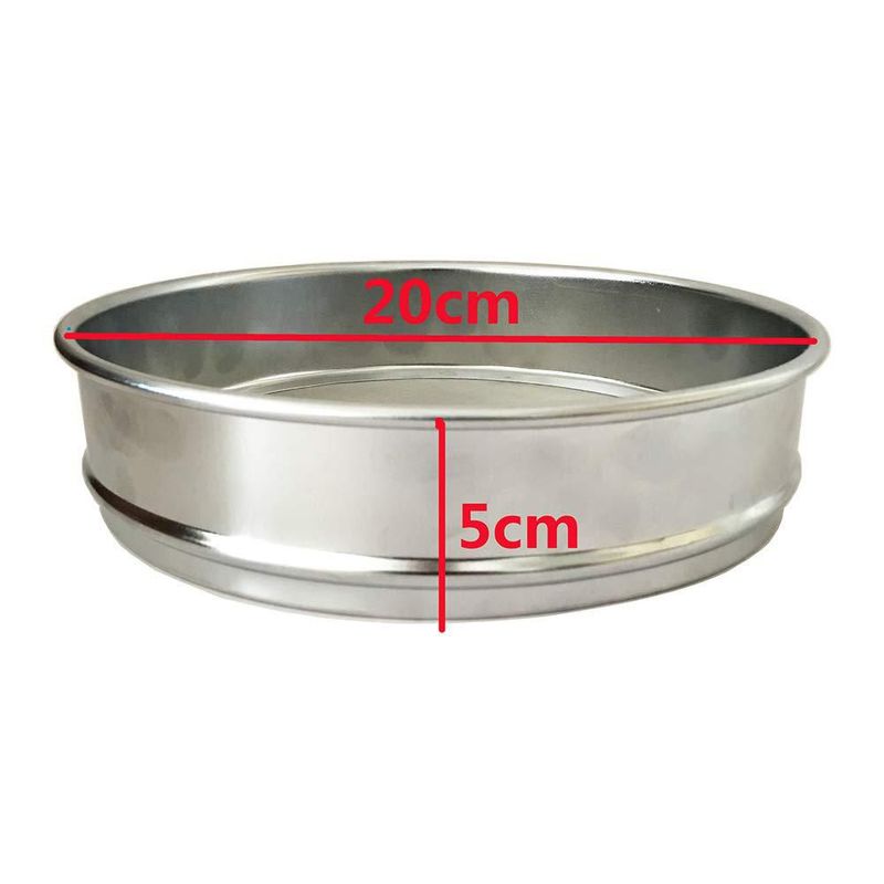 Tamiz de Prueba KimLab 20 cm #18 Malla 1 mm Acero Cromado