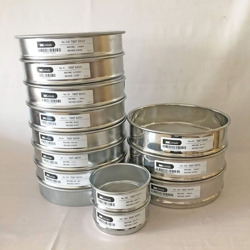 Tamiz de Prueba KimLab 20 cm #18 Malla 1 mm Acero Cromado