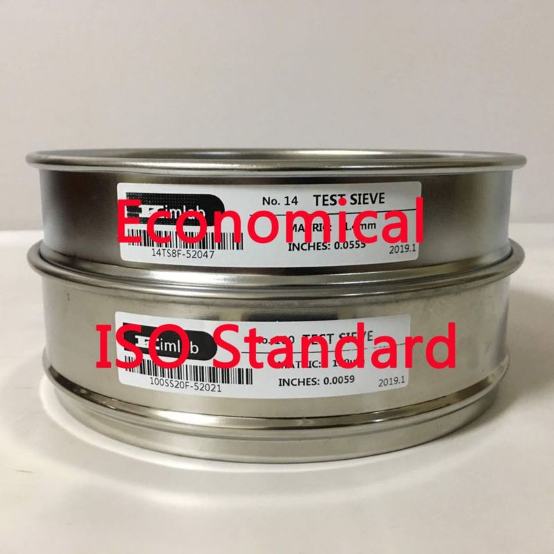 Tamiz de Prueba KimLab 20 cm #18 Malla 1 mm Acero Cromado