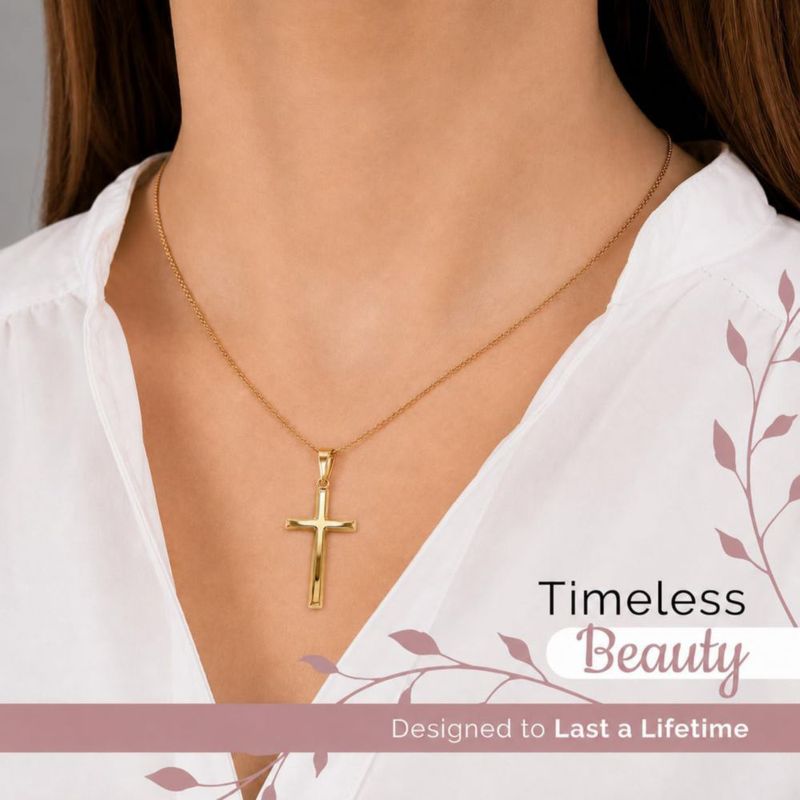 Colgante de Cruz de Oro 14k MAZZERI Hipoalergénico