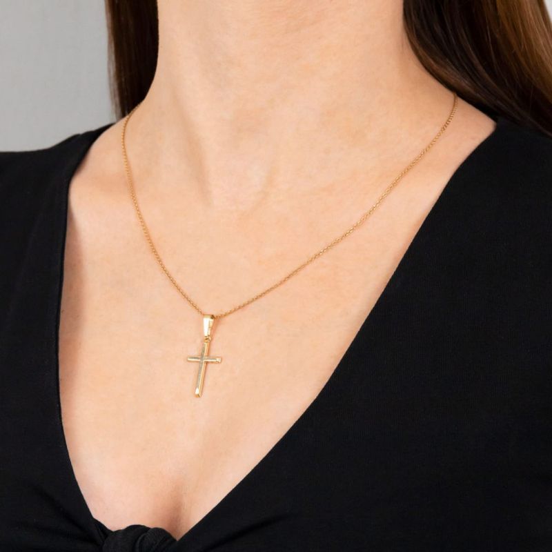 Colgante de Cruz de Oro 14k MAZZERI Hipoalergénico