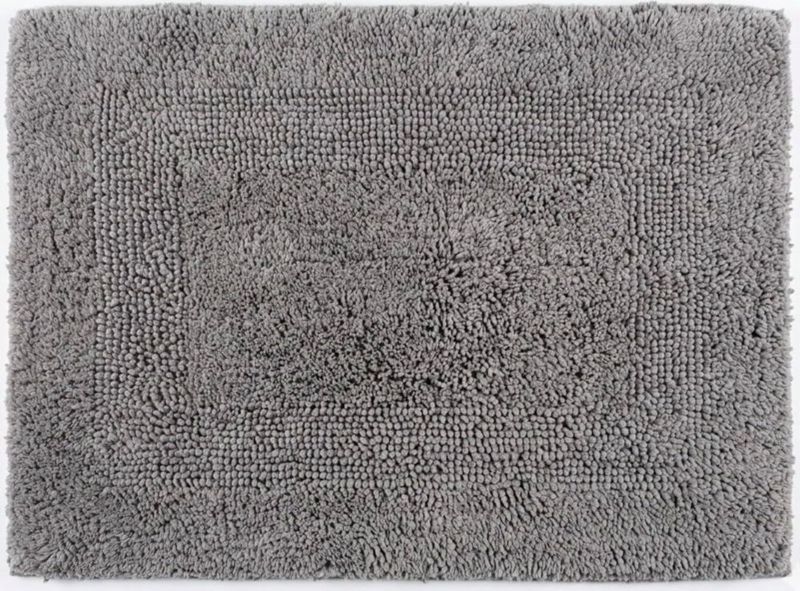 Alfombra de baño reversible de algodón KEMA 43x61 cm gris