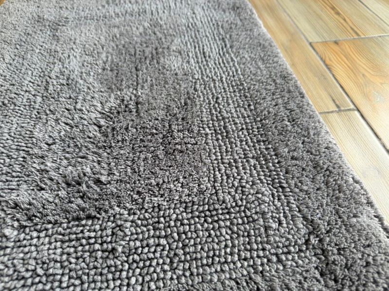 Alfombra de baño reversible de algodón KEMA 43x61 cm gris