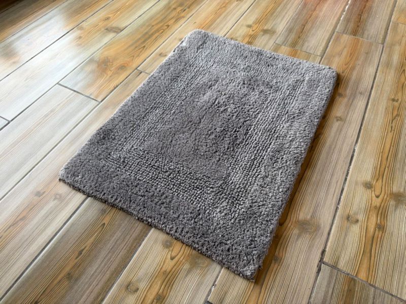 Alfombra de baño reversible de algodón KEMA 43x61 cm gris