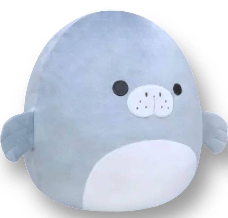 Peluche Squishmallows Manatí Gris Mate 18 cm Sealife