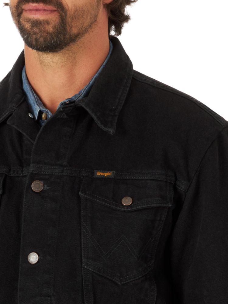 Chaqueta de denim Wrangler Cowboy Cut talla Grande Negro Sombra