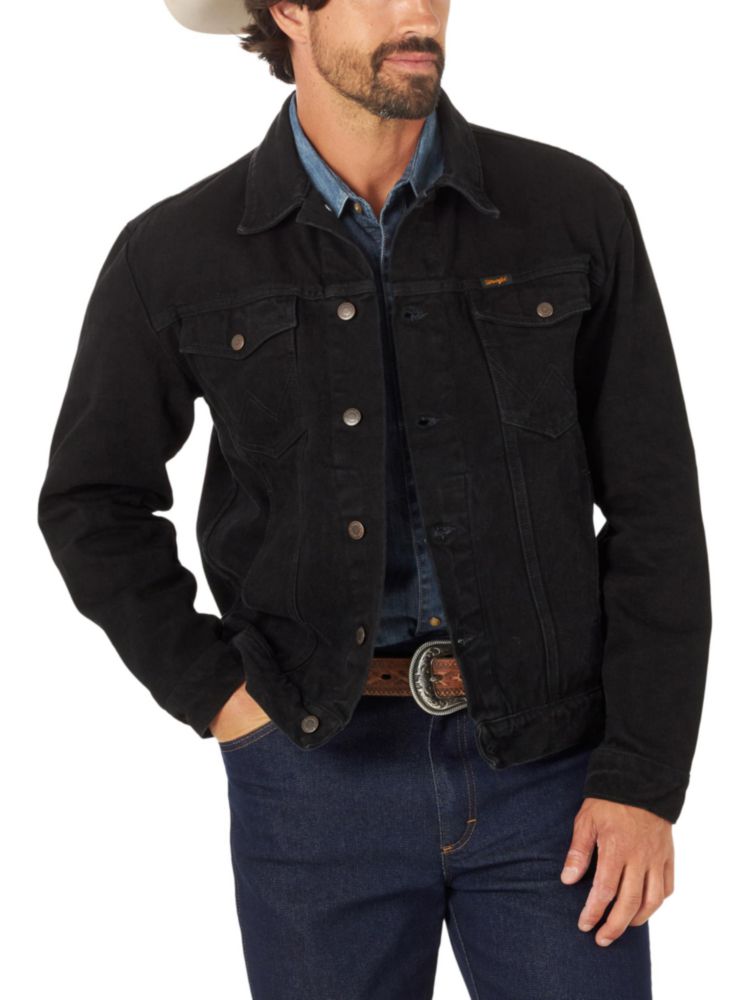 Chaqueta de denim Wrangler Cowboy Cut talla Grande Negro Sombra
