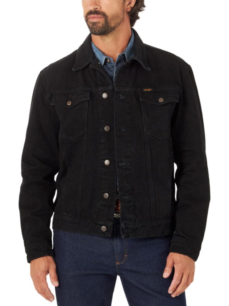 Chaqueta de denim Wrangler Cowboy Cut talla Grande Negro Sombra