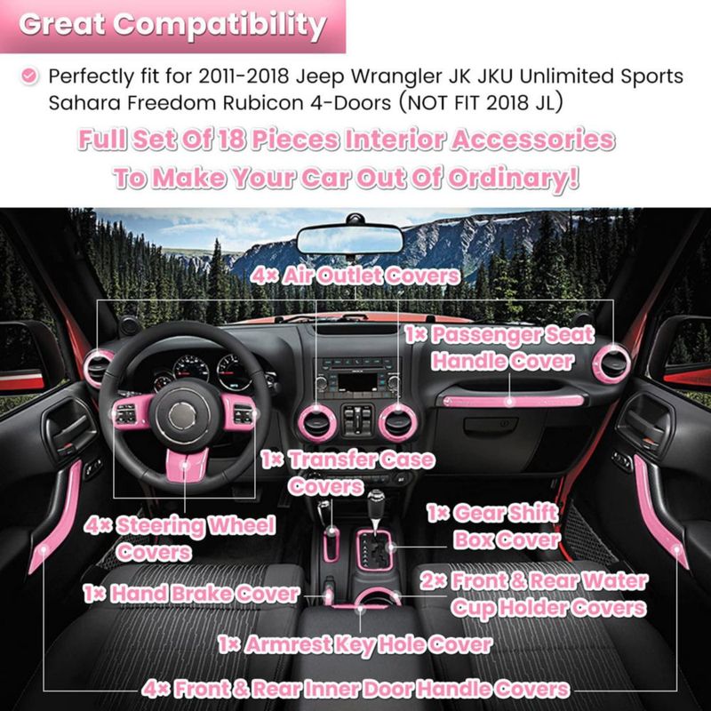 Kit de decoración de interiores E-Cowlboy para Jeep Wrangler
