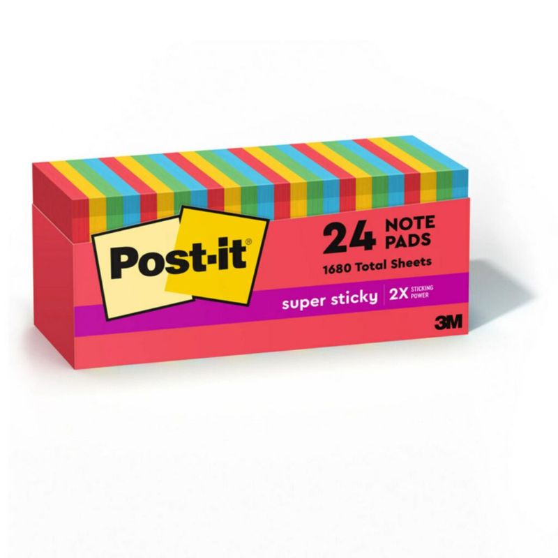Notas adhesivas Post-it 76 cm 24 blocs Primarias Divertidas