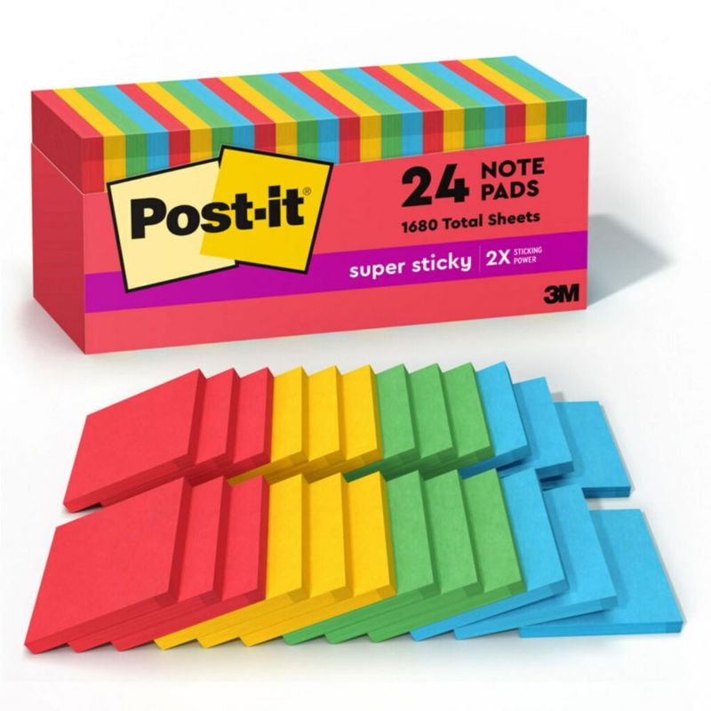 Notas adhesivas Post-it 76 cm 24 blocs Primarias Divertidas