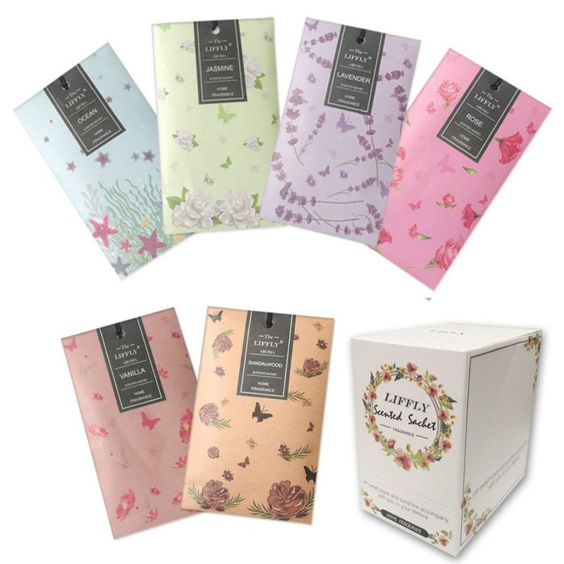Bolsitas perfumadas LIFFLY Pack de 14 - 13 g Lavanda y Rosa