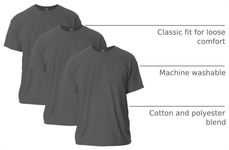 Camiseta Gildan G2000 Carbón 3 unidades Talla XL