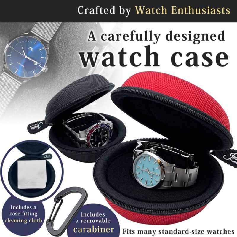 Estuche de viaje para reloj JMARS Single negro probado contra impactos
