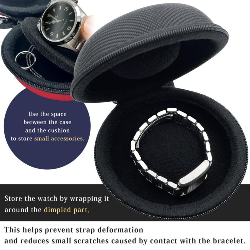 Estuche de viaje para reloj JMARS Single negro probado contra impactos