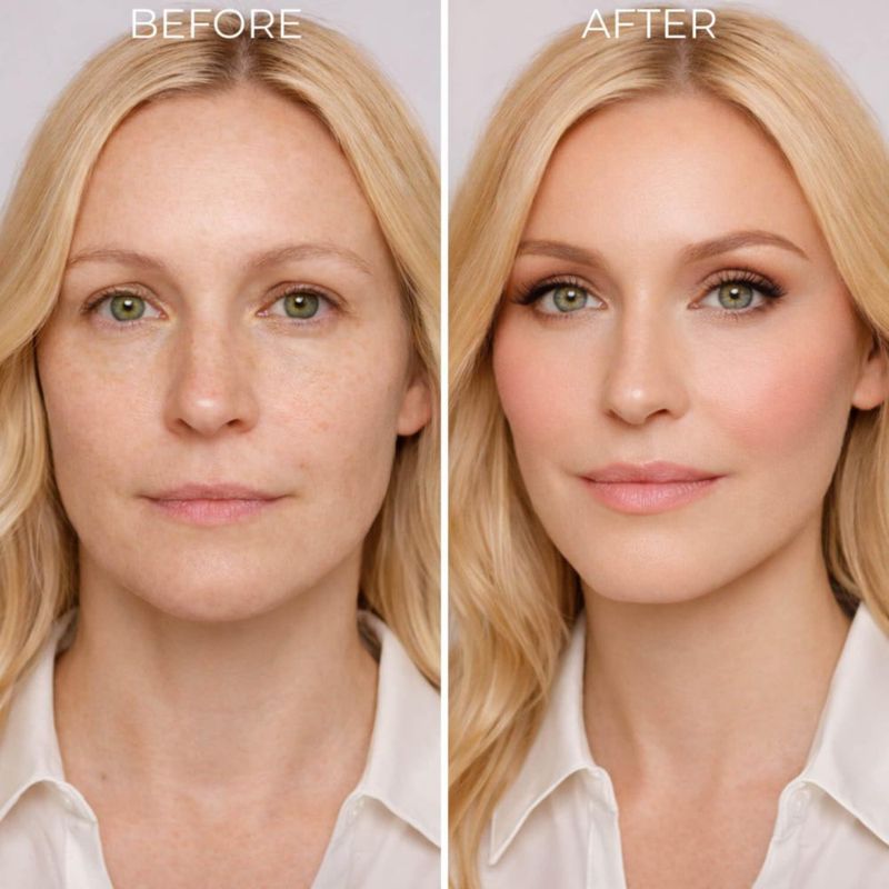 Paleta de maquillaje LUMINESS: sombras de ojos rubor bronceador y polvo