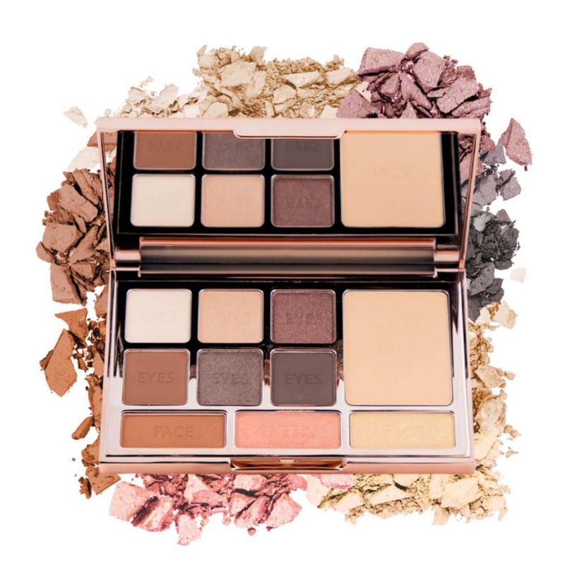 Paleta de maquillaje LUMINESS: sombras de ojos rubor bronceador y polvo