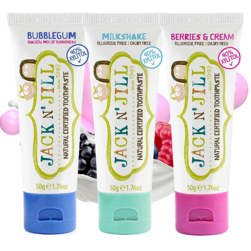 Pasta de dientes Jack N' Jill 50 g Pack de 3 Natural