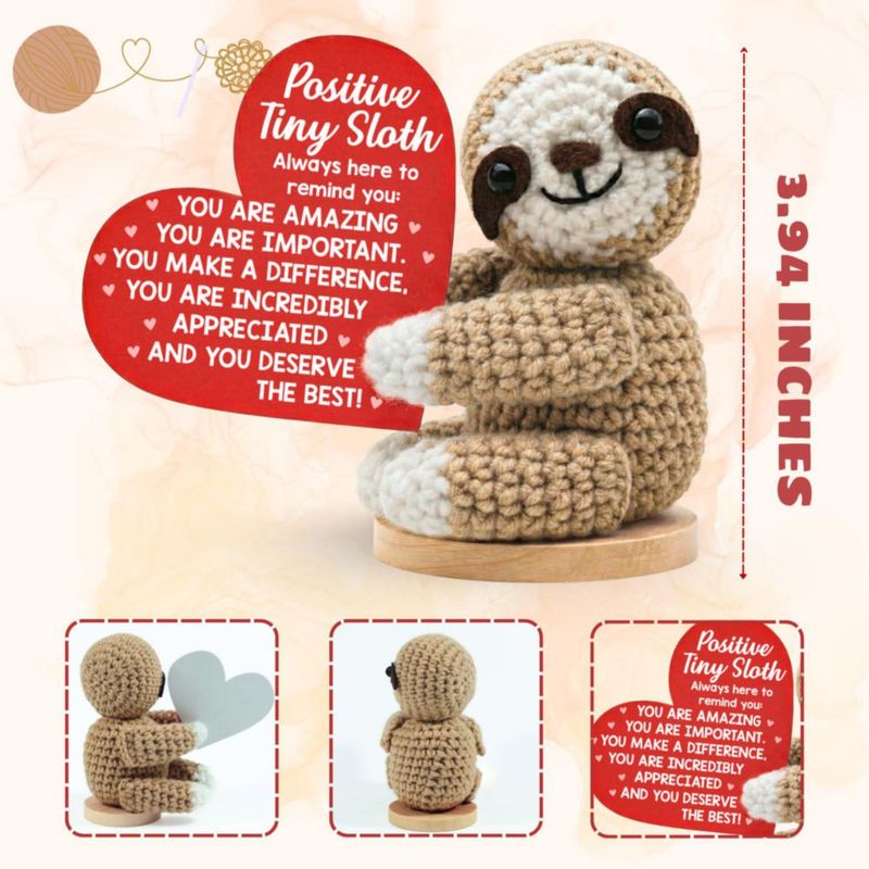 Figura de peluche TEEBIM de 10 cm perezoso – Regalo positivo para mujer