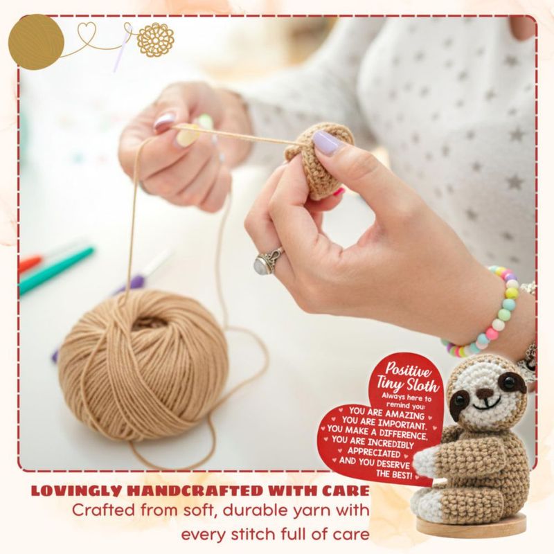 Figura de peluche TEEBIM de 10 cm perezoso – Regalo positivo para mujer