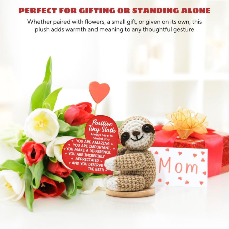 Figura de peluche TEEBIM de 10 cm perezoso – Regalo positivo para mujer