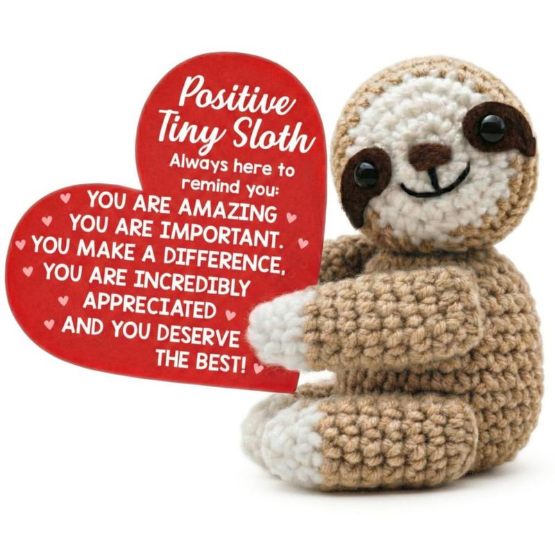 Figura de peluche TEEBIM de 10 cm perezoso – Regalo positivo para mujer