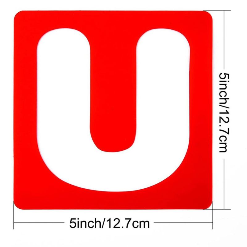 Juego de plantillas TecUnite 26 piezas 13 cm rojo/azul/amarillo