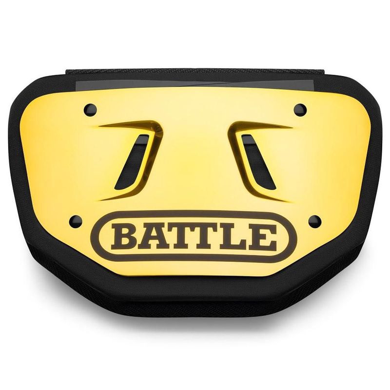 Placa Trasera de Fútbol Battle Juvenil en Oro/Negro Cromado