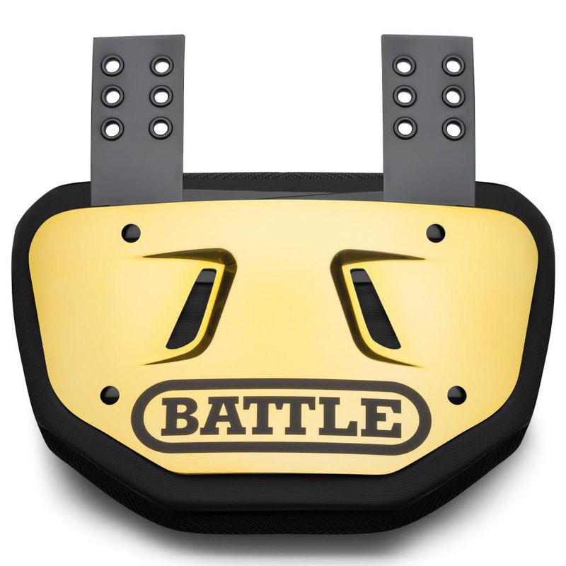 Placa Trasera de Fútbol Battle Juvenil en Oro/Negro Cromado