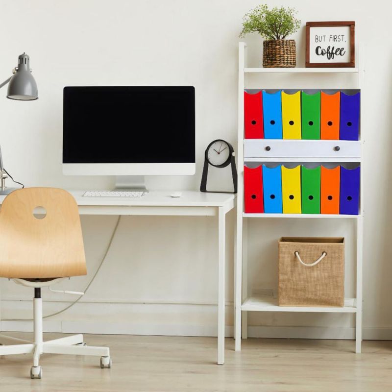 Porta Revistas Evelots Pack de 6 Multicolor 10 cm de ancho