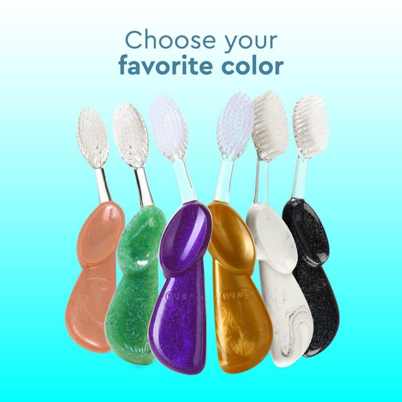 Cepillo de dientes RADIUS Big Brush pack de 6 variedad para diestros
