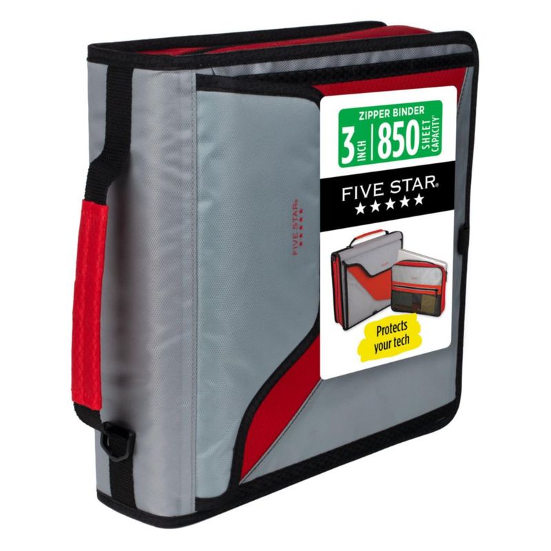 Carpeta con Cremallera Five Star 76 cm 850 Hojas Crimson Fade