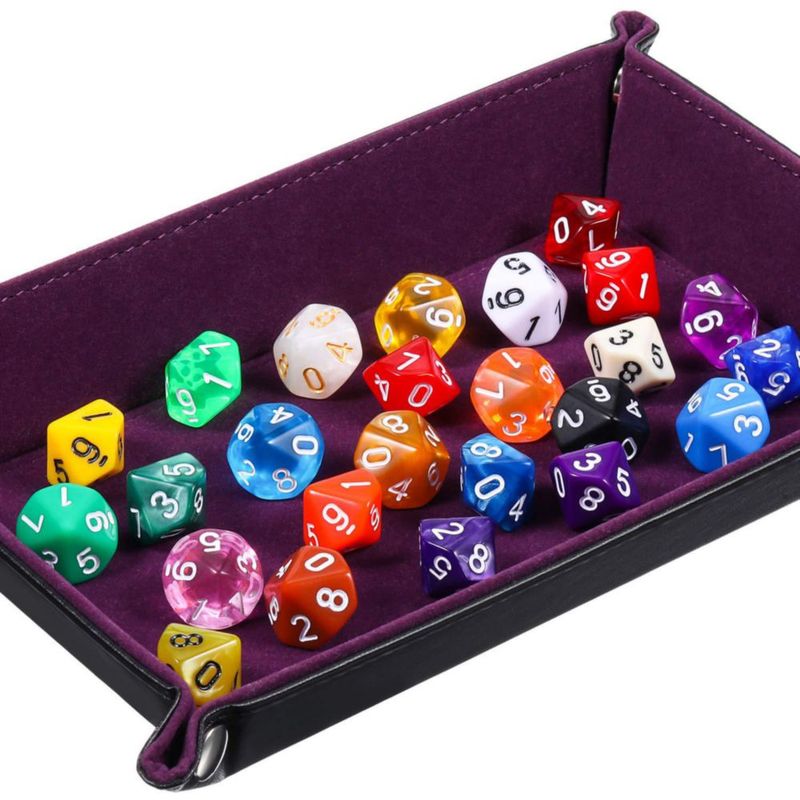 Juego de Dados TecUnite 25 Piezas - Dados de 10 Caras de colores mixtos